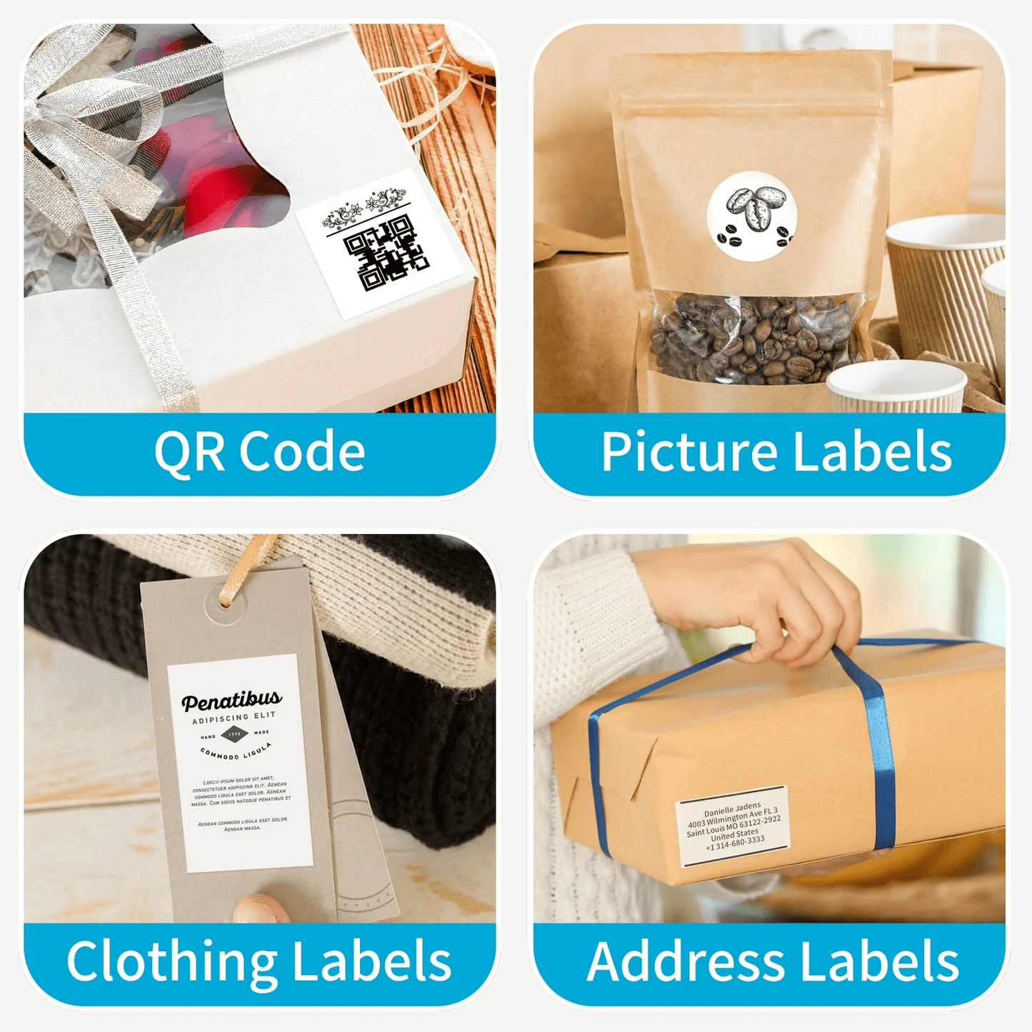 JADENS Bluetooth 2-Inch Label Maker B1 Printer