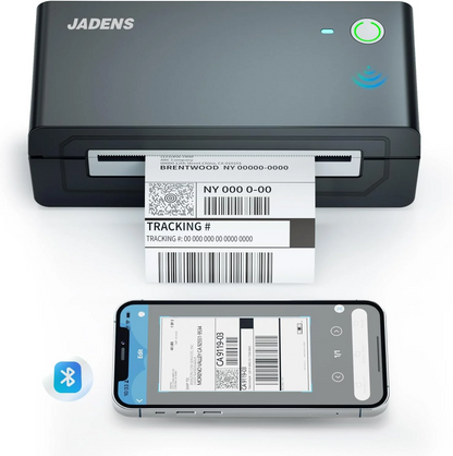 JADENS Bluetooth Wireless Thermal Shipping Label Printer 668BT