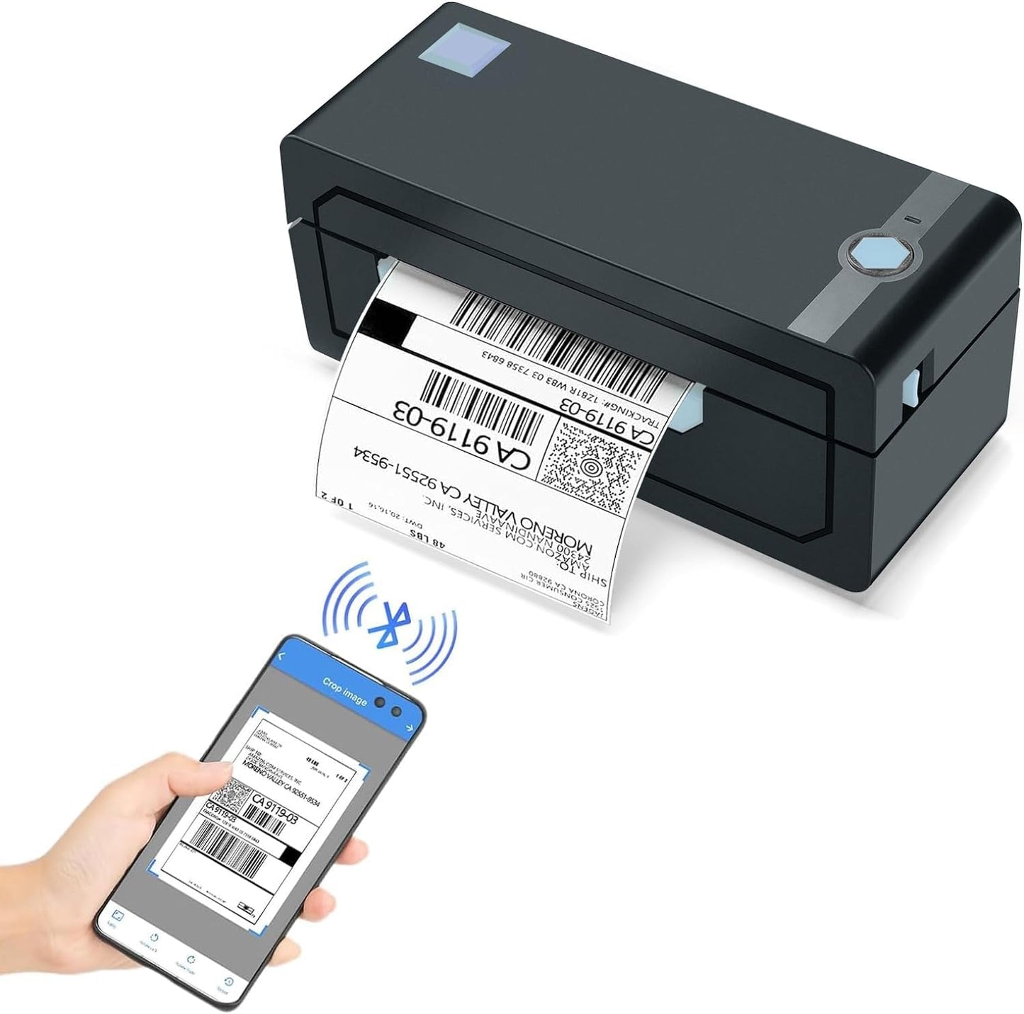 JADENS Bluetooth Thermal Shipping Label Printer 268BT Black