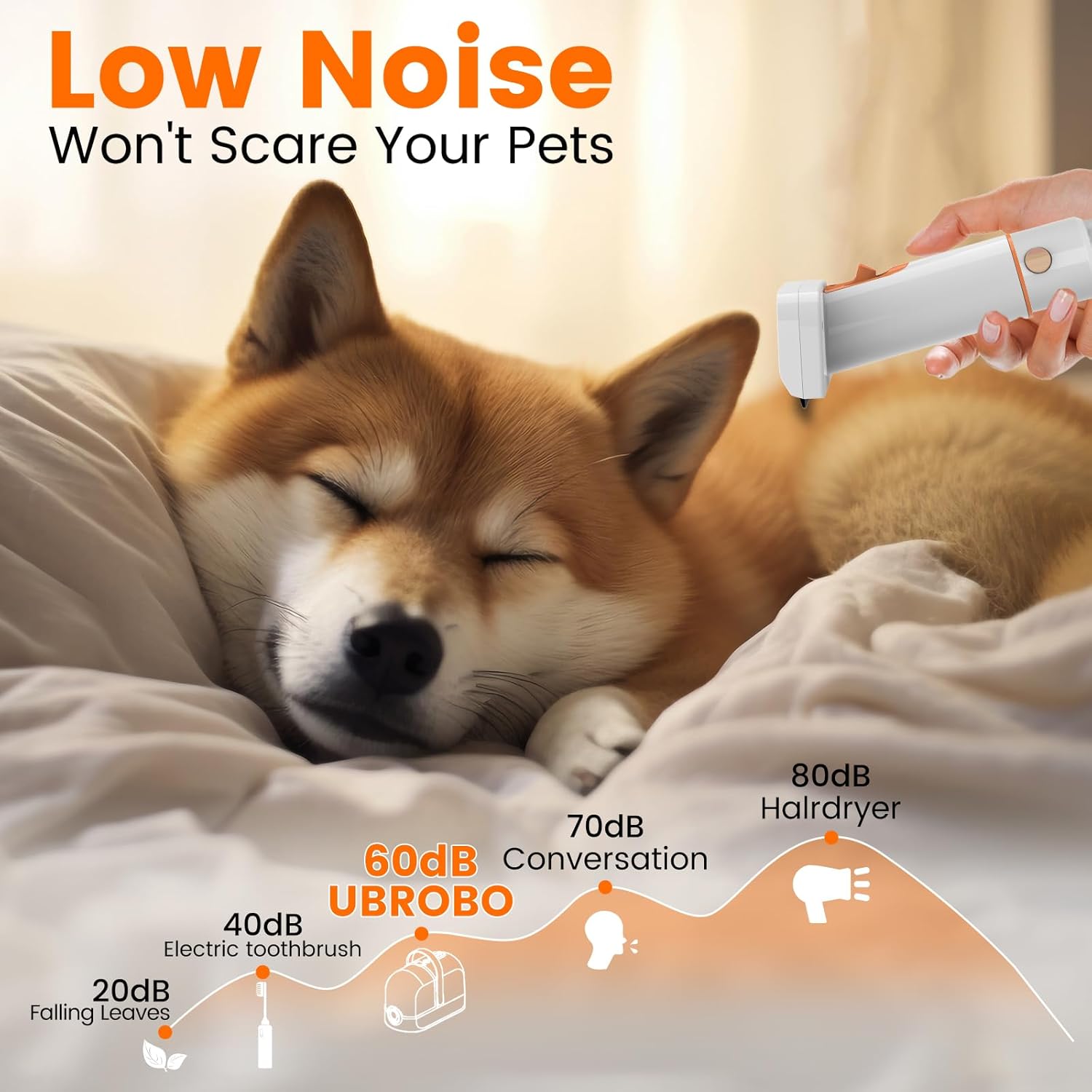Innovative pet grooming vacuum kit for effortless pet hair removal and coat maintenance, low noise