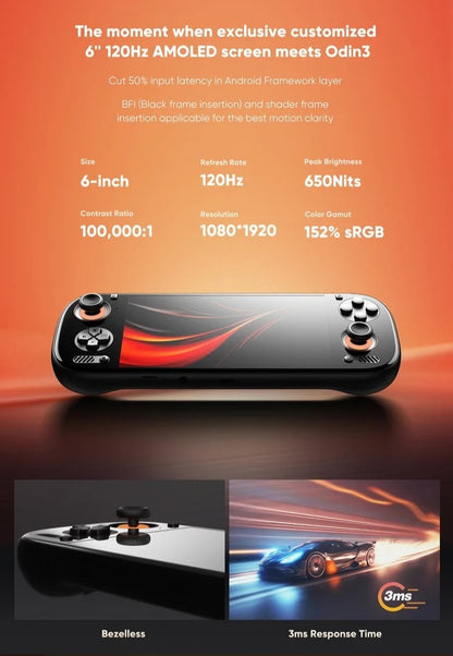 AYN Odin 3 Pro 6" OLED Touchscreen Android Handheld Gaming Console